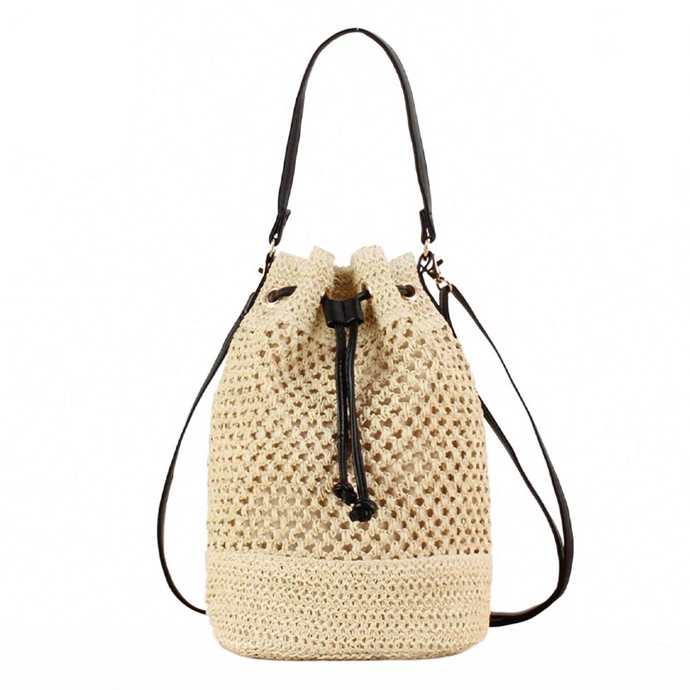 NEW ACCITY women's farrah woven bag in beige